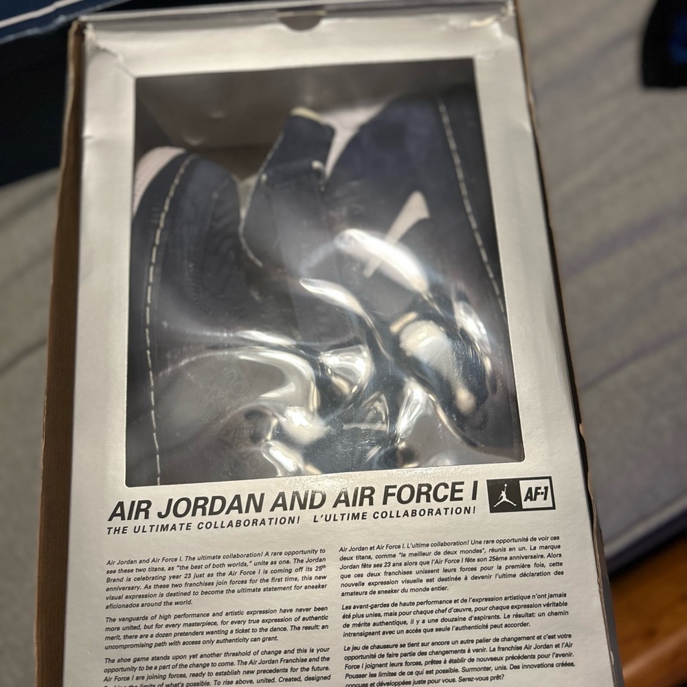 Navy Nike Air Jordan and Air Force One. Limited edition